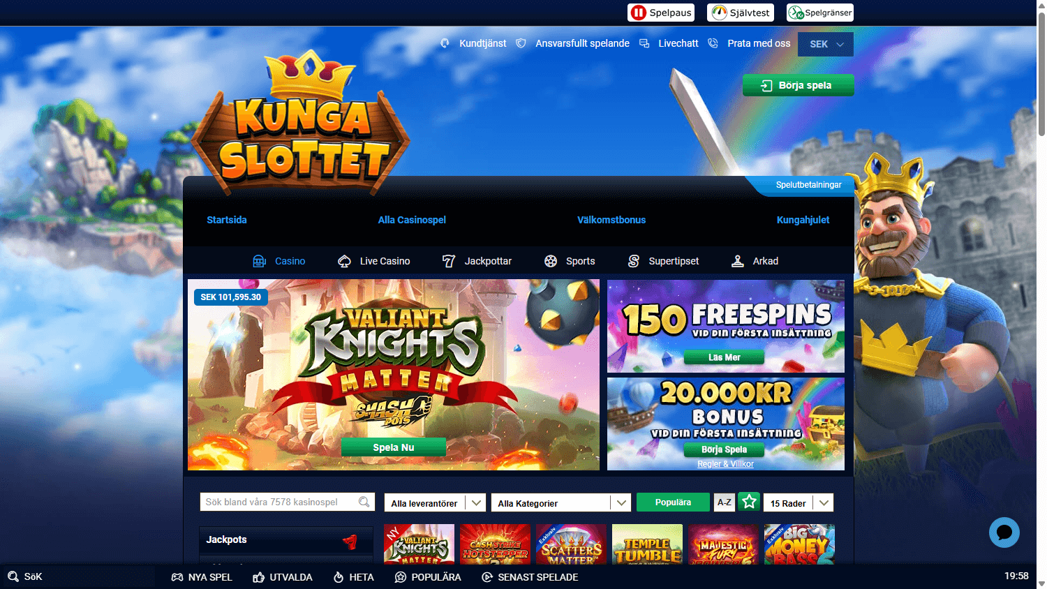 KungaSlottet Casino Desktop screenshot